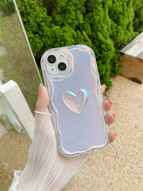 Case corazón papel holográfico