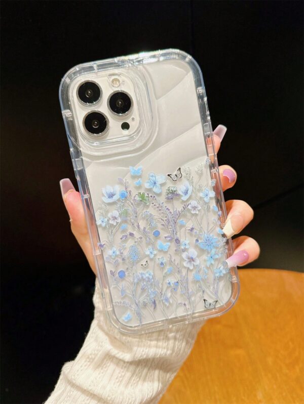 Case transparente flores