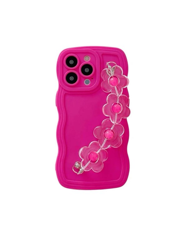 Case fucsia sujetador flores