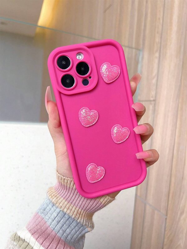 Case fucsia corazones